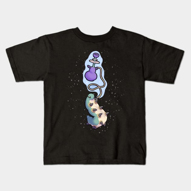 Alice in Wonderland Hookah Caterpillar Kids T-Shirt by PaperRain